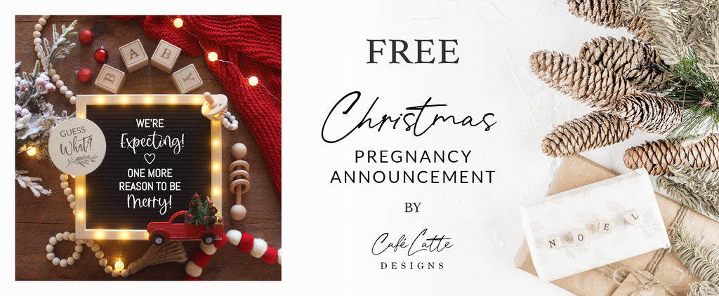 FREE Christmas Pregnancy Announcement Digital Download