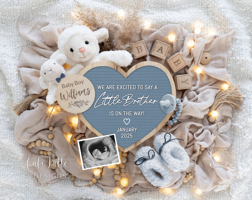 Boy gender reveal pregnancy announcement digital, Boy gender reveal announcement to husband, Its a boy template, Gender reveal grandparents, Pregnancy reveal, Gender reveal gift, Boy bear pampas heart board blue, A little brother is on the way