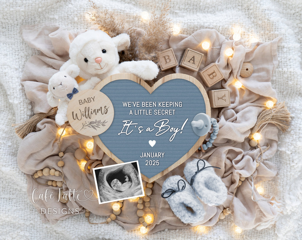 Boy gender reveal pregnancy announcement digital, Boy gender reveal announcement to husband, Its a boy template, Gender reveal grandparents, Pregnancy reveal, Gender reveal gift, Boy bear pampas heart board blue, weve been keeping a little secret, its a boy